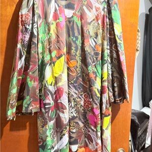 BERU , NEW Vibrant  Floral Midi Dress purchased at Dillards , very beautiful!!!